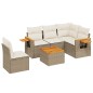 vidaXL Juego de sofás jardín con cojines 6 pzas ratán sintético beige vidaXL Juego de sofás jardín con cojines 6 pzas ratán sintético beige