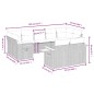 vidaXL Set de muebles de jardín 9 pzas y cojines ratán sintético gris vidaXL Set de muebles de jardín 9 pzas y cojines ratán sintético gris