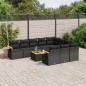 vidaXL Set de sofás de jardín 11 pzas y cojines ratán sintético negro vidaXL Set de sofás de jardín 11 pzas y cojines ratán sintético negro