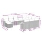 vidaXL Set de sofás de jardín 11pzas con cojines ratán sintético beige vidaXL Set de sofás de jardín 11pzas con cojines ratán sintético beige