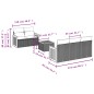 vidaXL Set de muebles de jardín 6 pzas y cojines ratán sintético gris vidaXL Set de muebles de jardín 6 pzas y cojines ratán sintético gris