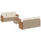 vidaXL Set sofás de jardín 7 piezas y cojines ratán sintético beige vidaXL Set sofás de jardín 7 piezas y cojines ratán sintético beige