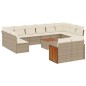 vidaXL Set sofás de jardín con cojines 13 pzas ratán sintético beige vidaXL Set sofás de jardín con cojines 13 pzas ratán sintético beige