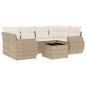 vidaXL Set sofás de jardín 7 piezas y cojines ratán sintético beige vidaXL Set sofás de jardín 7 piezas y cojines ratán sintético beige