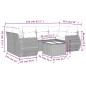vidaXL Set de sofás de jardín 7 piezas con cojines ratán PE gris vidaXL Set de sofás de jardín 7 piezas con cojines ratán PE gris