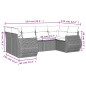vidaXL Set de comedor de jardín 7 pzas y cojines ratán sintético negro vidaXL Set de comedor de jardín 7 pzas y cojines ratán sintético negro