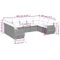 vidaXL Set de sofás de jardín 9 pzas con cojines ratán sintético beige vidaXL Set de sofás de jardín 9 pzas con cojines ratán sintético beige