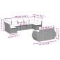 vidaXL Set de sofás de jardín 9 pzas con cojines ratán sintético beige vidaXL Set de sofás de jardín 9 pzas con cojines ratán sintético beige