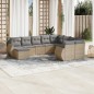 vidaXL Juego de sofás jardín con cojines beige 10 pzas ratán sintético vidaXL Juego de sofás jardín con cojines beige 10 pzas ratán sintético