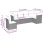 vidaXL Set de muebles de jardín 6 pzas y cojines ratán sintético gris vidaXL Set de muebles de jardín 6 pzas y cojines ratán sintético gris