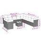 vidaXL Set de sofás de jardín 12 piezas cojines ratán sintético negro vidaXL Set de sofás de jardín 12 piezas cojines ratán sintético negro