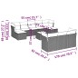 vidaXL Set de sofás de jardín 11 pzas y cojines ratán sintético negro vidaXL Set de sofás de jardín 11 pzas y cojines ratán sintético negro