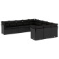 vidaXL Set de sofás de jardín 11 pzas y cojines ratán sintético negro vidaXL Set de sofás de jardín 11 pzas y cojines ratán sintético negro