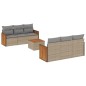 vidaXL Set sofás de jardín 7 piezas y cojines ratán sintético beige vidaXL Set sofás de jardín 7 piezas y cojines ratán sintético beige