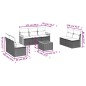 vidaXL Set de sofás de jardín 8 piezas y cojines ratán sintético negro vidaXL Set de sofás de jardín 8 piezas y cojines ratán sintético negro