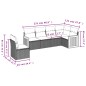 vidaXL Set de sofás de jardín 6 piezas y cojines ratán sintético negro vidaXL Set de sofás de jardín 6 piezas y cojines ratán sintético negro