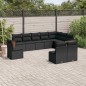 vidaXL Set de sofás de jardín 10 pzas cojines ratán sintético negro vidaXL Set de sofás de jardín 10 pzas cojines ratán sintético negro