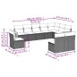 vidaXL Set de sofás de jardín 10 pzas cojines ratán sintético negro vidaXL Set de sofás de jardín 10 pzas cojines ratán sintético negro