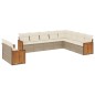 vidaXL Juego de sofás jardín con cojines beige 10 pzas ratán sintético vidaXL Juego de sofás jardín con cojines beige 10 pzas ratán sintético