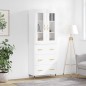 vidaXL Aparador alto madera contrachapada blanco brillo 69,5x34x180 cm vidaXL Aparador alto madera contrachapada blanco brillo 69,5x34x180 cm