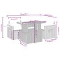 vidaXL Set de muebles de jardín 5 pzas y cojines ratán sintético negro vidaXL Set de muebles de jardín 5 pzas y cojines ratán sintético negro