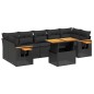 vidaXL Set de sofás de jardín 8 piezas y cojines ratán sintético negro vidaXL Set de sofás de jardín 8 piezas y cojines ratán sintético negro