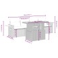 vidaXL Set de muebles de jardín 5 pzas y cojines ratán sintético negro