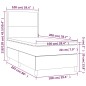 vidaXL Cama box spring con colchón tela color crema 100x200 cm vidaXL Cama box spring con colchón tela color crema 100x200 cm
