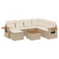 vidaXL Juego de sofás de jardín con cojines beige 8 pzas ratán PE vidaXL Juego de sofás de jardín con cojines beige 8 pzas ratán PE