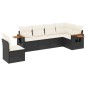 vidaXL Set de sofás de jardín 6 piezas y cojines ratán sintético negro vidaXL Set de sofás de jardín 6 piezas y cojines ratán sintético negro