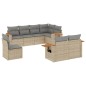 vidaXL Juego de sofás de jardín con cojines beige 8 pzas ratán PE vidaXL Juego de sofás de jardín con cojines beige 8 pzas ratán PE