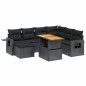 vidaXL Set de sofás de jardín 8 piezas y cojines ratán sintético negro vidaXL Set de sofás de jardín 8 piezas y cojines ratán sintético negro