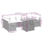 vidaXL Set de sofás de jardín 8 piezas y cojines ratán sintético negro vidaXL Set de sofás de jardín 8 piezas y cojines ratán sintético negro