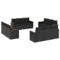 vidaXL Set de sofás de jardín 12 piezas cojines ratán sintético negro vidaXL Set de sofás de jardín 12 piezas cojines ratán sintético negro