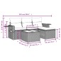 vidaXL Set de sofás de jardín 4 pzas y cojines ratán sintético gris vidaXL Set de sofás de jardín 4 pzas y cojines ratán sintético gris