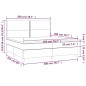 vidaXL Cama box spring con colchón tela color crema 200x200 cm