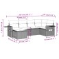 vidaXL Set de muebles de jardín 6 pzas y cojines ratán sintético gris