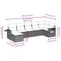 vidaXL Set de comedor de jardín 7 pzas y cojines ratán sintético negro vidaXL Set de comedor de jardín 7 pzas y cojines ratán sintético negro