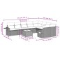 vidaXL Set de sofás de jardín 10 pzas cojines ratán sintético negro vidaXL Set de sofás de jardín 10 pzas cojines ratán sintético negro