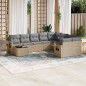 vidaXL Juego de sofás jardín con cojines beige 10 pzas ratán sintético vidaXL Juego de sofás jardín con cojines beige 10 pzas ratán sintético
