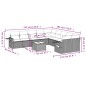 vidaXL Set de sofás de jardín 11 pzas y cojines ratán sintético gris vidaXL Set de sofás de jardín 11 pzas y cojines ratán sintético gris