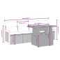 vidaXL Set de muebles de jardín 5 pzas y cojines ratán sintético negro vidaXL Set de muebles de jardín 5 pzas y cojines ratán sintético negro
