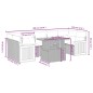 vidaXL Set de comedor de jardín 7 pzas y cojines ratán sintético negro vidaXL Set de comedor de jardín 7 pzas y cojines ratán sintético negro