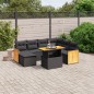 vidaXL Set de sofás de jardín 8 piezas y cojines ratán sintético negro vidaXL Set de sofás de jardín 8 piezas y cojines ratán sintético negro