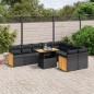 vidaXL Set de sofás de jardín 10 pzas cojines ratán sintético negro vidaXL Set de sofás de jardín 10 pzas cojines ratán sintético negro