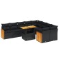 vidaXL Set de sofás de jardín 10 pzas cojines ratán sintético negro vidaXL Set de sofás de jardín 10 pzas cojines ratán sintético negro