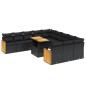 vidaXL Set de sofás de jardín 11 pzas y cojines ratán sintético negro vidaXL Set de sofás de jardín 11 pzas y cojines ratán sintético negro