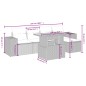 vidaXL Set de sofás de jardín 6 piezas y cojines ratán sintético negro vidaXL Set de sofás de jardín 6 piezas y cojines ratán sintético negro