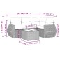 vidaXL Set de muebles de jardín 5 pzas y cojines ratán sintético negro vidaXL Set de muebles de jardín 5 pzas y cojines ratán sintético negro