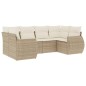 vidaXL Juego de sofás jardín con cojines 6 pzas ratán sintético beige vidaXL Juego de sofás jardín con cojines 6 pzas ratán sintético beige